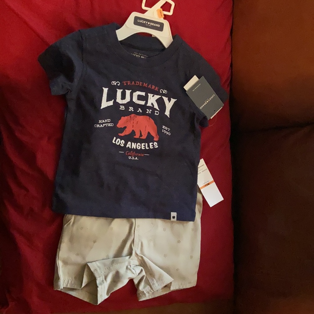 NWT Lucky Brand Short Set - 12 months